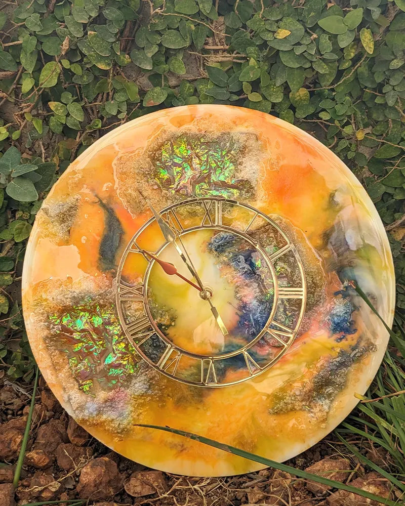 Opal Resin Clock