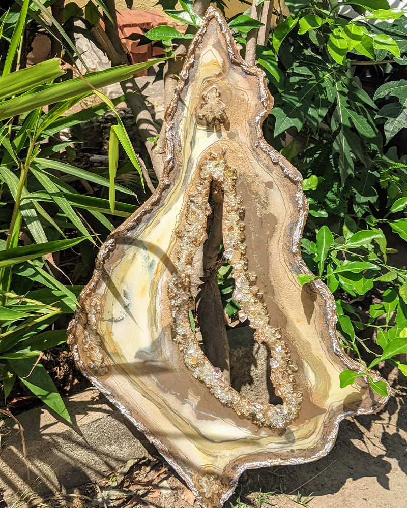 Geode Artwork with Crystals