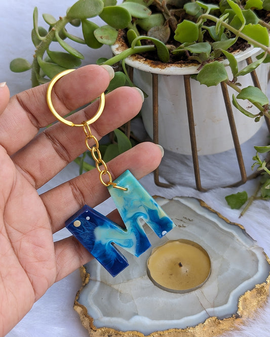 M Resin Keychain