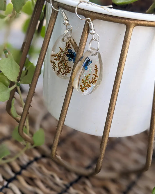 Floral Glam Resin Earing