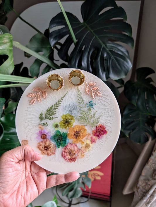 Handmadearts Resin Tilak Platter Roli Chawal