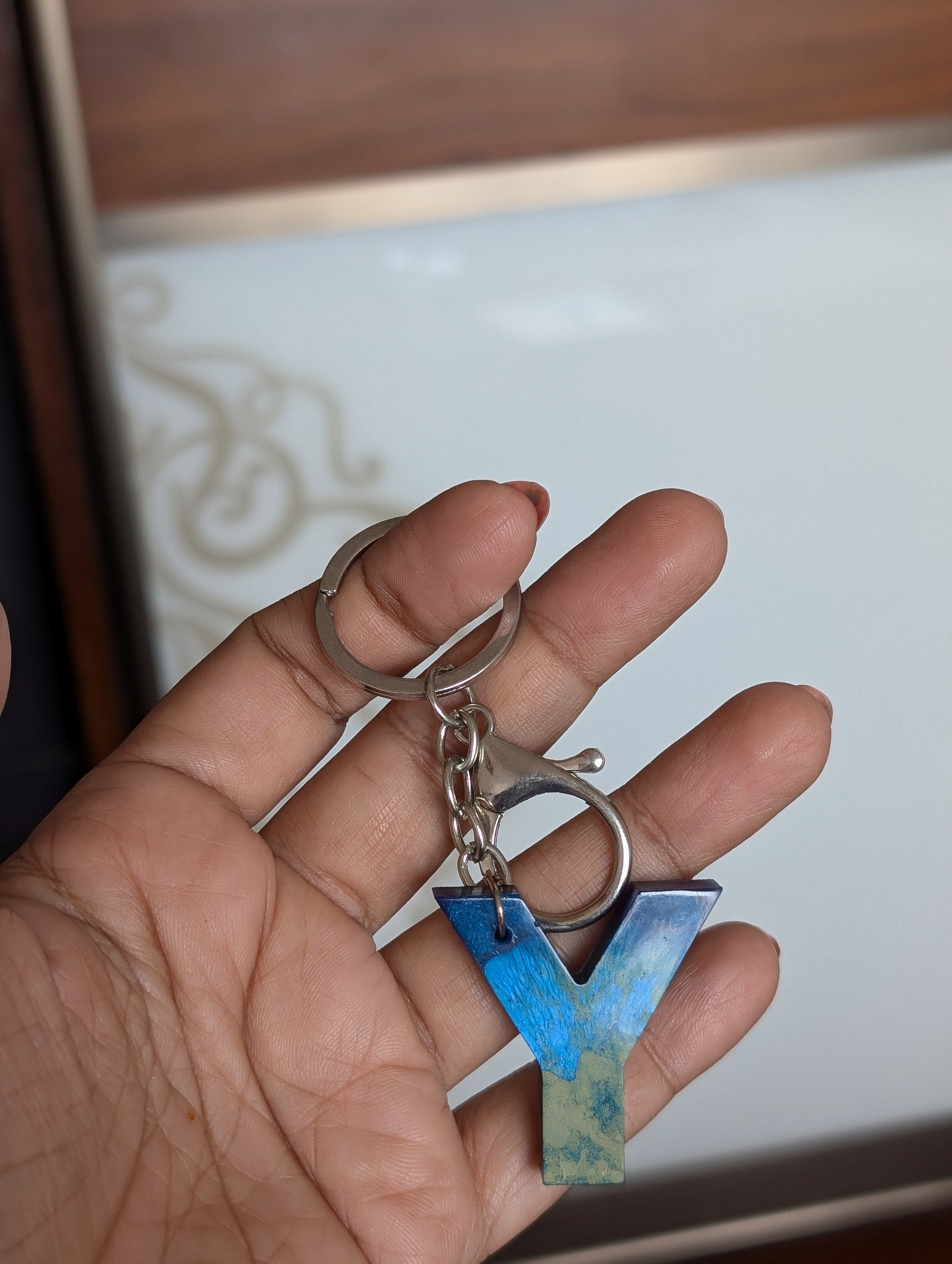 Y Simple Resin Keychain