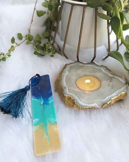 Ocean Resin Bookmark