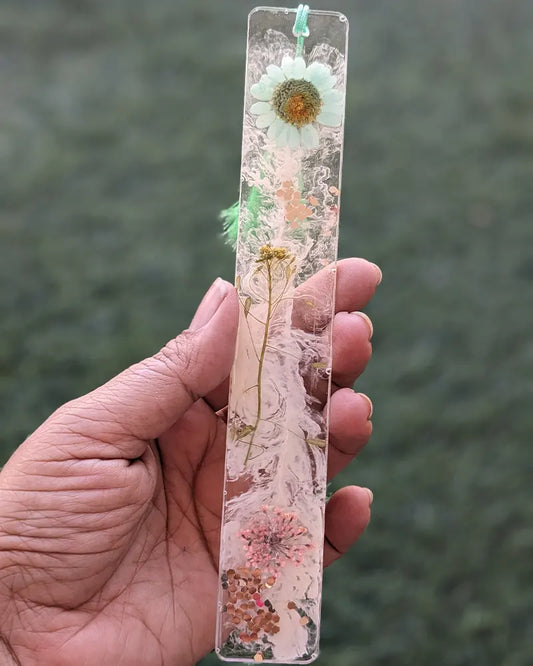 Floral Marbel Bookmark