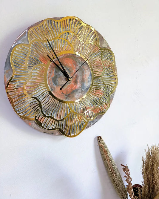 Flower Resin clock