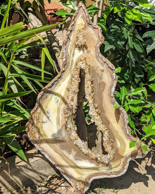 Geode Artwork with Crystals