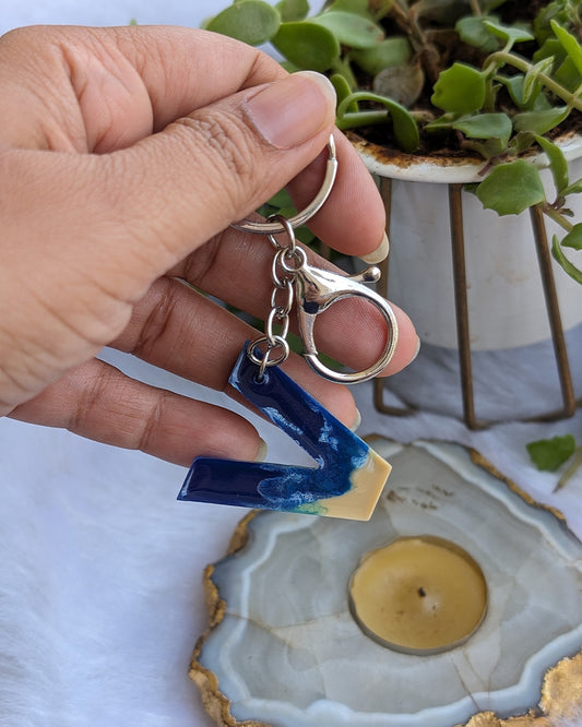 V Resin Keychain