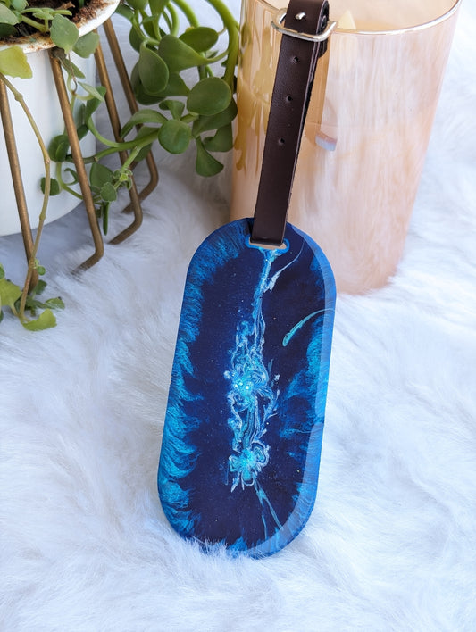 Blue Flow Resin Tag