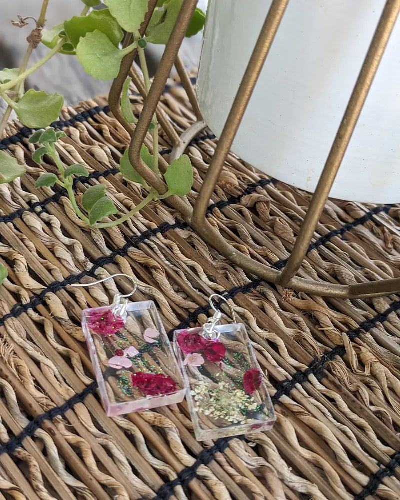 Floral Resin Earing