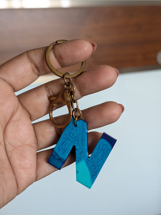 N Resin Keychain