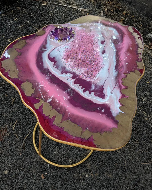 Geode Table With Crystals